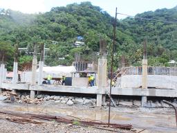 Work on fono building construction