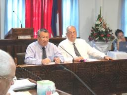(left) ASPA CEO Wallon Young and senior official Ryan Tuato'o 