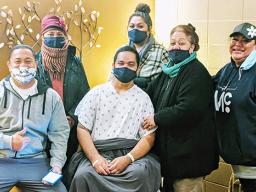 Fireman Ta'ita'ifono "Tinei" Igafo is pictured with his mom, aunties, and uncle 