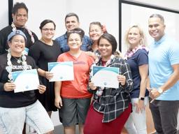Recent graduates of the RISE Internet Work Academy 