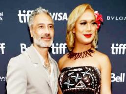 Jaiyah Saelua and Oscar winning director Taika Waititi 