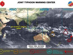 Pacific map from Joint Typoon Center