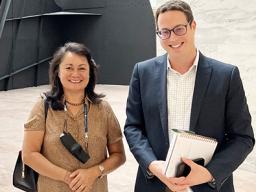 Sandra King-Young (left) and Stuart Portma