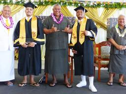 Gov. Lemanu and others at VocTech graduation
