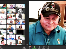 Chief of Staff Tuimavave Tauapa’i Laupol with ethics officers during virtual training