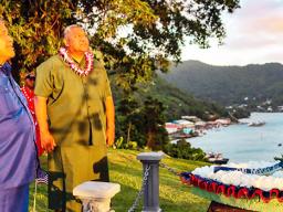 Gov. Lemanu P.S. Mauga AT TRAMWAY