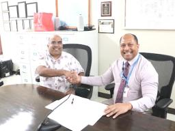 Dr. Ledua with Renasolve Inc. Chief Executive Officer Dr. Rubin Chandran 