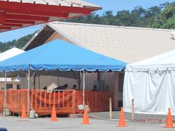 LBJ Hospital triage tents