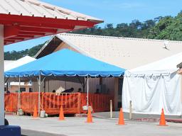 LBJ hospital triage tents