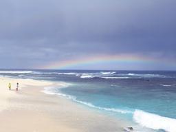 A rainbow over Aunuu