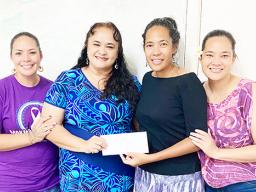 Olivia Reid and Lutu family members