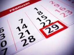 calendar showing Feb. 29