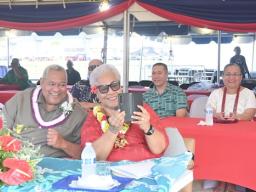 Fiame Naomi Mataafa and Gov. Lemanu P.S. Mauga