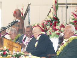 Gov. Lemanu with Senate President Tuaolo Manaia Fruean and House Speaker Savali Talavou Ale