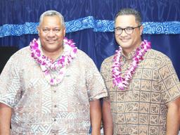 Gov. Lemanu Peleti Palepoi Sialega Mauga and Lt. Gov. Talauega Eleasalo Ale