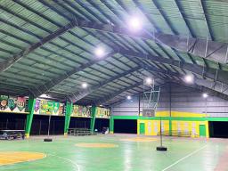 Leone gym with new lights on