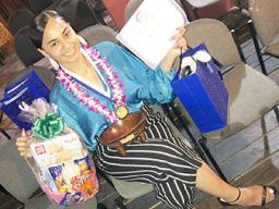 Lessei Perelini with her awards