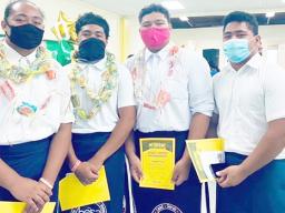 4 Leone High School HOSA members