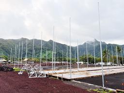 Basketball courts under construction at Lions Park