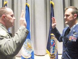 “Quickstrike” Haleck (right) with Air Force Brigadier General B. Nichols