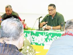 Gov. Lemanu Peleti Mauga (left) and Lt. Gov. Talauega Eleasalo Va’alele Ale (right)