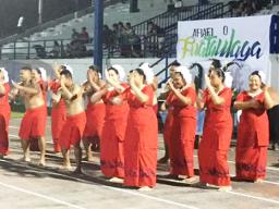 Malaeloa Methodist Youth during their performance Thursday night at the Veterans Memorial Stadium,