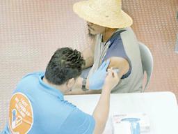 Man getting a shot