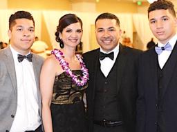 Manaiaisiva Fruean III with his mom and dad and his brother To'afiaoalii