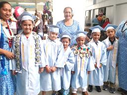 Some Manumalo Academy K-5 graduates shortly before the ceremony