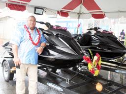 Marine Patrol officer with the new jet skis