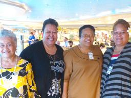 Arts Council executive director Mary Lauagaia Taufete’e (second from right) and some of her friends