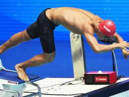 Micah Masei on the starting block