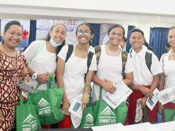 Students from Matafao Elementary School 