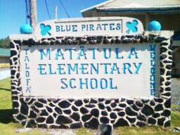 Matatula Elementary School sign