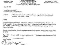 Mauga Tasi Asuega letter