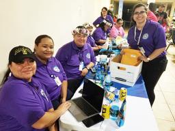 Medicaid staff at the airport on the night of the charter flight