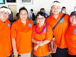  American Samoa Medicaid State Agency director, Sandra King-Young (middle) posed for a photo with her staff