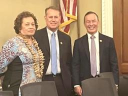 Amata, Ed Case of Hawaii, and James Moylan of Guam