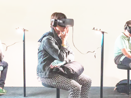 People interacting in virtual world