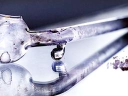 Meth pipe on a mirror