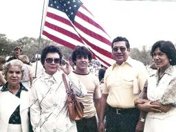 Ciprian Contreras, second from right, with sunglasses