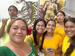  Mikaela Saelua and students