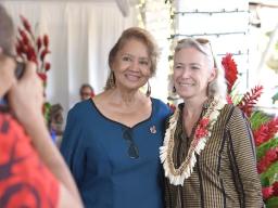 Taimalelagi Minnie Tuia and Diana Birkett Rakow