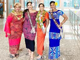 Kauhani Fuimaono and Miss American Samoa Board Director, Simeafou Imo and others
