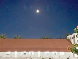 Moonlight over CCCAS church Ofu Manu'a