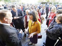Kate Kelly, center, founder of Ordain Women
