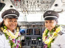 Captain Kamelia Zarka and her daughter, First Officer Maria Zarka