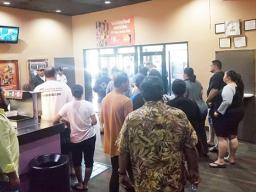 Movie goers at “Jumanji” this past Sunday afternoon at the Nuuuli Place Cinemas 