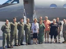 Senator Murkowski and Aumua Amata with flight crew