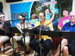 The Coconut Beatles entertaining at Paradise Pizza Bar & Grill, Nuuuli
